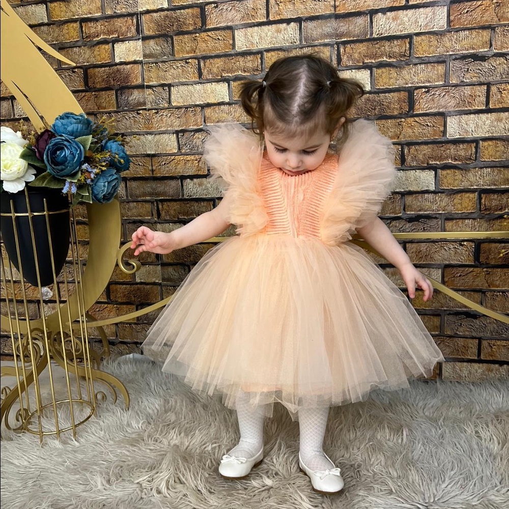 Tutu Tulle Dress for Girls Wedding Birthday , Holiday, Photo shoot